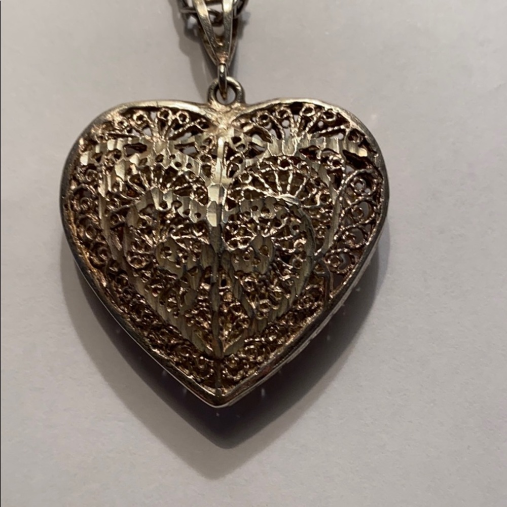 HEART PENDANT STERLING SILVER 925  WITH CHAIN